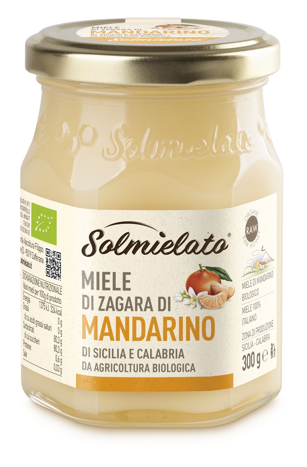 Glas med Solmielato mandarin honning, Sicilien - Italien