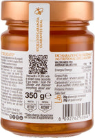 Bagside af glas med Apicolture Casentinese Aromatico Honning, fra Italien.