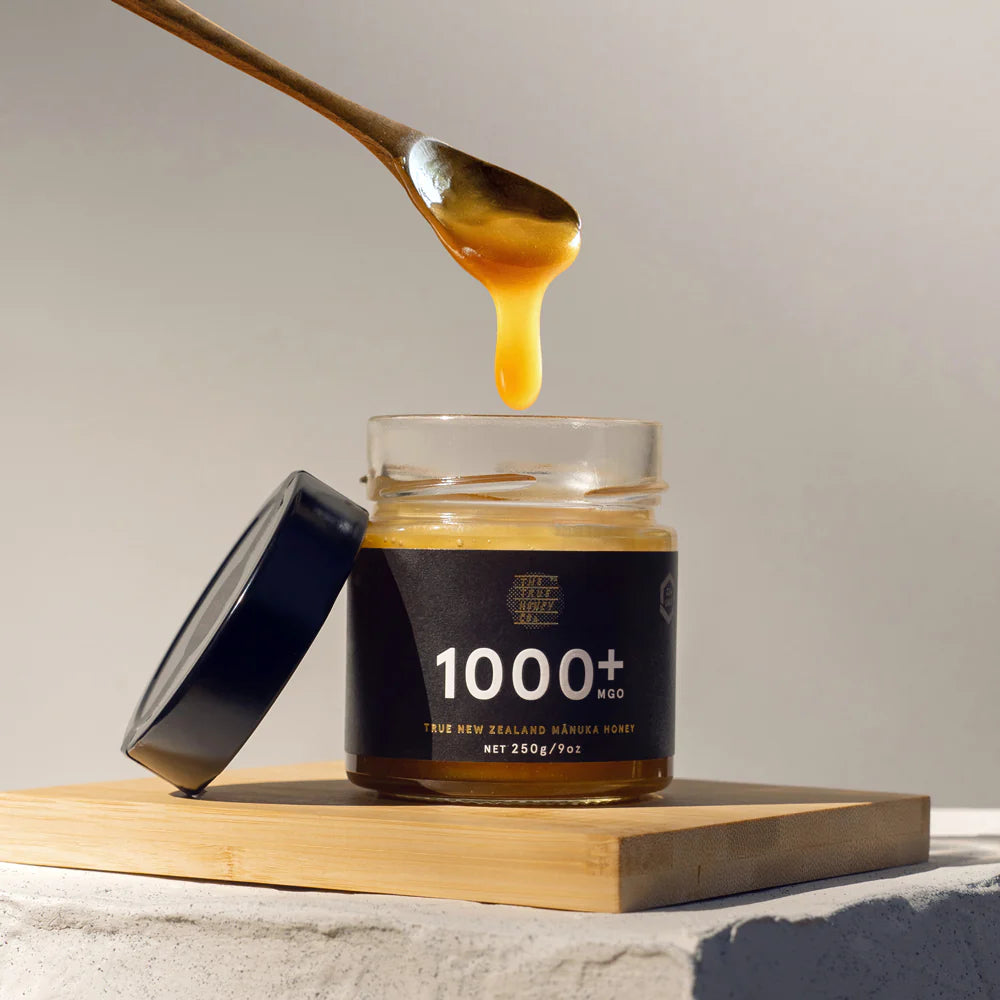 Glas med Manuka Honning,  1000+ MGO,  New Zealand