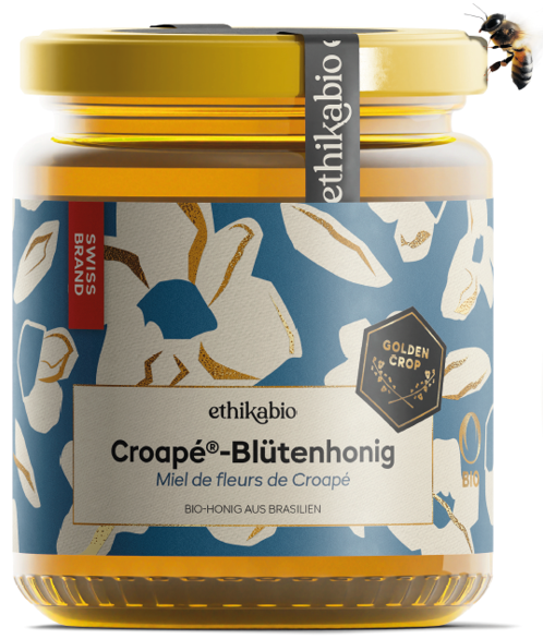 Glas med Ethikabio Croape blomsterhonning, Brasilien