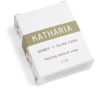 Boks med Kathária peeling sæbe med  honning og oliven , fra Grækenland