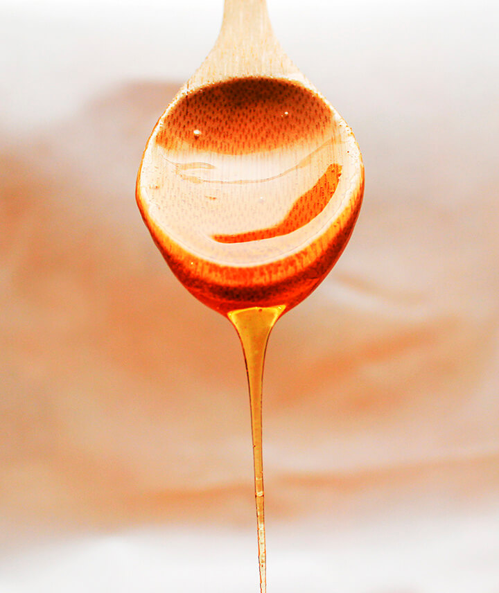 Foto af træske med honning 